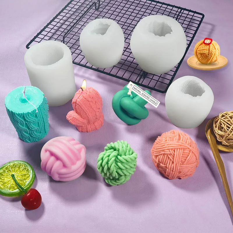 

3D Wool Ball Silicone Mold Creative Multi-purpose DIY Handmade Soap Mould Suitable for Candle Cake Dessert Making MDJ998