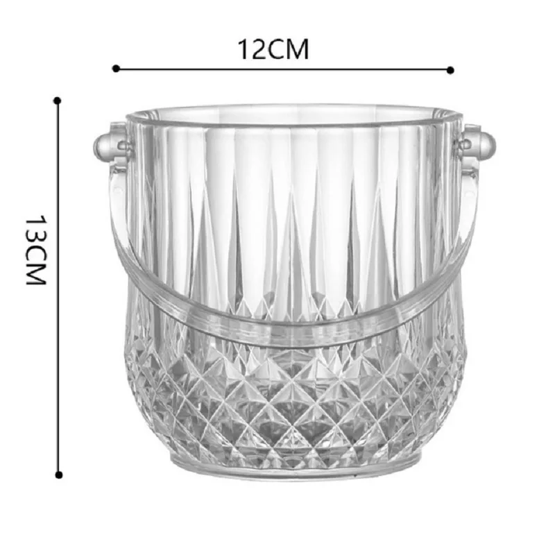 Новый дизайн прямоугольник пластиковые ведра льда драгоценный камень резит