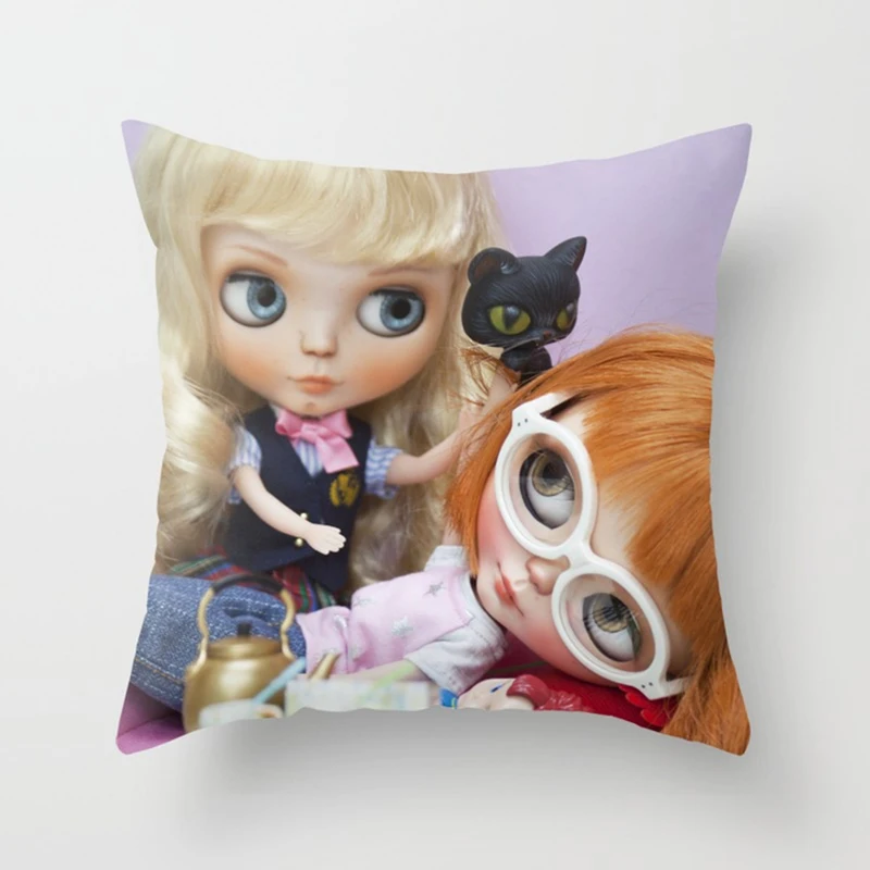 

Hot sale girls cartoon pattern pillow case men women girls ladies square pillow cases throw pillow cover 45*45cm