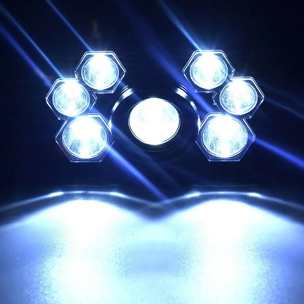 

Hot High Quality Outdoor LED Strong Light Head-mounted USB Rechargeable Headlight 7LED+USB Cable+battery Camping Light