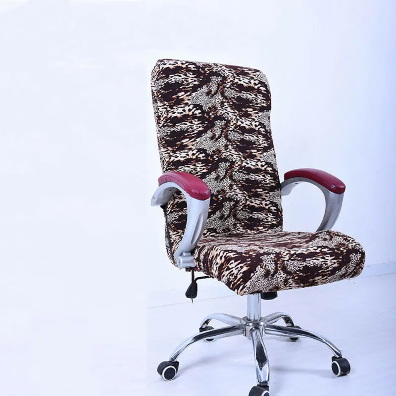 Новые творческие леопардовой расцветки для офисного кресла крышка вращающееся