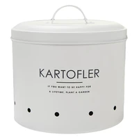 new 3 pcs kitchen storage bin potato garlic organizer box metal breathable container for kitchen food bucket with lid
