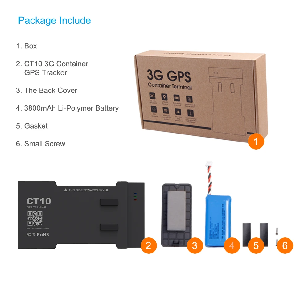 Concox CT10 3G контейнер автомобильный GPS трекер с глобальной доставкой роуминга груза
