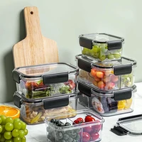 multifunctional fresh keeping bento box lunch box kitchen refrigerator fruit and vegetable household picnic office storage box