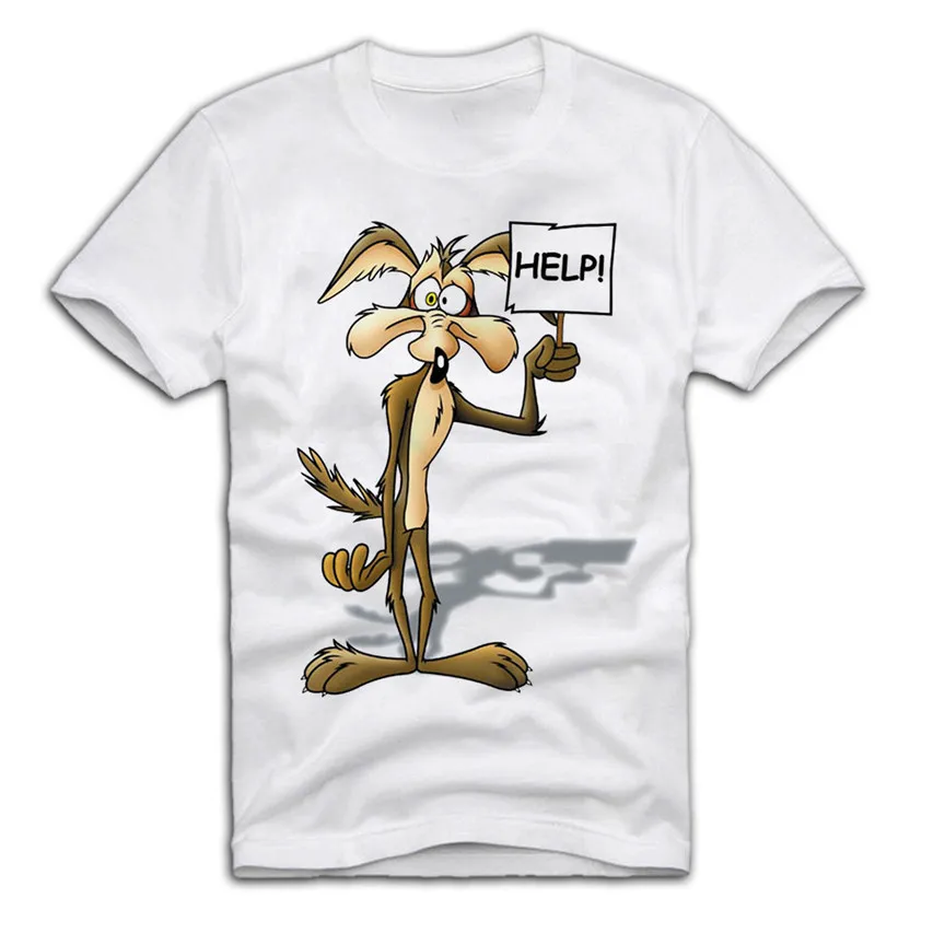 Футболка Wile E. Coyote Looney Tunes Bugs Bunny Roadrunner дышащая Мужская Унисекс Новая модная