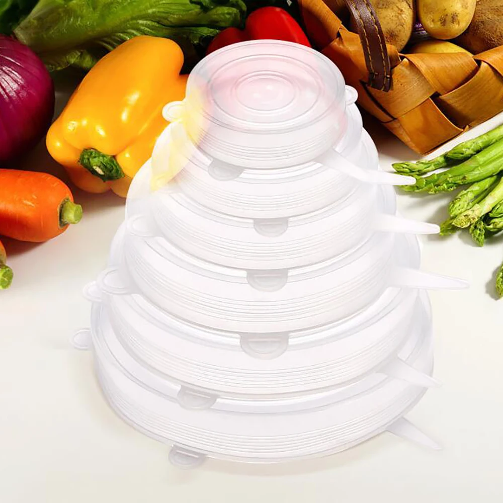 Силиконовая крышка 6 шт./компл. сохраняющие свежесть силиконовые растягивающиеся