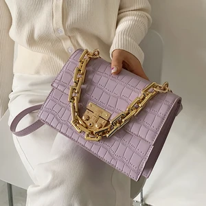 Stone Pattern PU Leather Crossbody Shoulder Bag for Women 2021 Trendy
Luxury Solid Color Chain Handbags Female Travel Fashion 16.75 USD