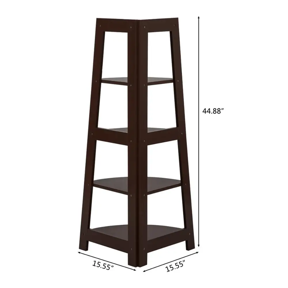 

(US)5 Tier Corner Shelf Stand Wood Display Storage Home Furniture Home Decoration Home Garden Supplies Flower Pot Holder