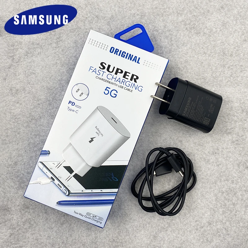 Samsung Note 10 Galaxy Note10 + A8S A80 A90 S10 супер быстрое зарядное устройство 25 Вт Usb PD быстрая