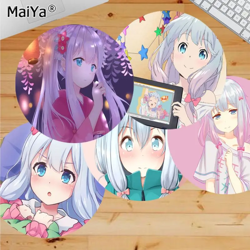 

MaiYa новый дизайн аниме Izumi Sagiri игровые коврики круглый игровой коврик для мыши Коврик для ПК ноутбука