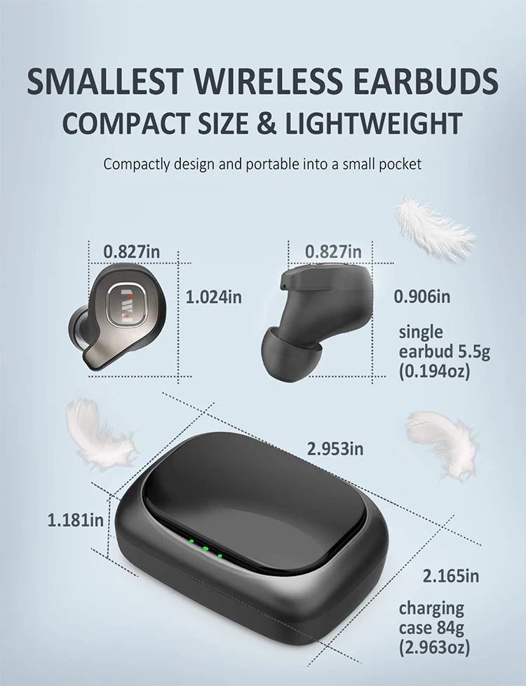Наушники-вкладыши SEGOSEBY TWS F8 с поддержкой Bluetooth 5 0 | Электроника