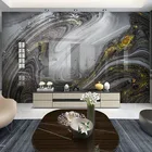 Настенная бумага на заказ, Современная черная абстрактная настенная бумага с мраморным рисунком для гостиной, ТВ, дивана, декор для стен, 3D