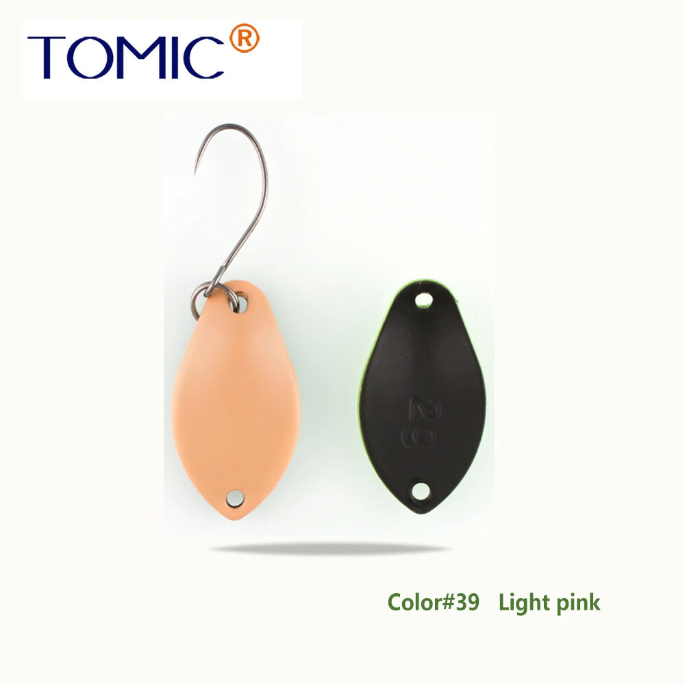 Light pink Томик 2 г микро рыболовные приманки латунные форели ложки металлические приманки воблер форель зона pesca Спиннер приманка - Цвет: Light pink
