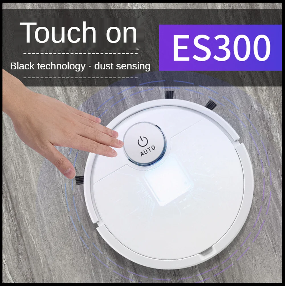 

2021 Newest ES300 Auto Sweeping 3 In 1 Sweep Robot for House Lifestyle USB Charging 3000 MAh Clean Wireless Smart Vacuum Cleaner