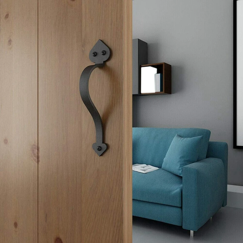 9 1/8In Матовый Черный боковое Крепление выдвижной ручкой для раздвижные двери