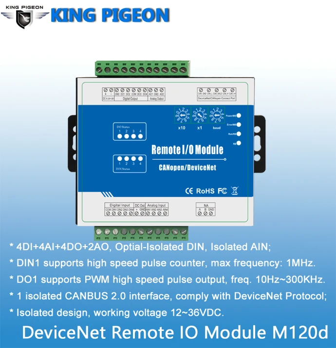 

IO Module Remote DeviceNet System PWM Output 16 relay output M420D