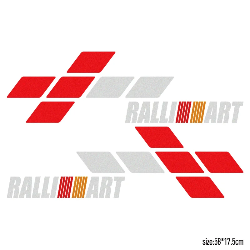 

1 Pair Customization RALLIART Door Stickers Decal Car-Styling For mitsubishi asx lancer outlander pajero galant car accessories