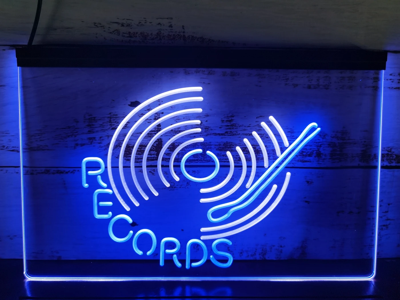 

SS140 Records Turntable DJ Bar Dual Color LED Neon Sign