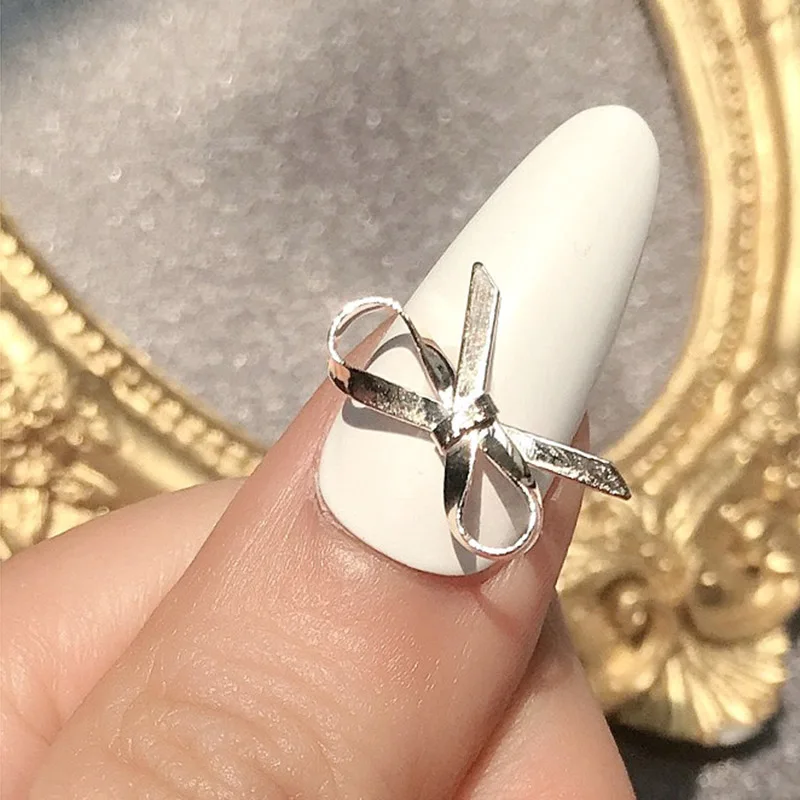 20pcs Metal 3D Nail Art Bow-knot Designs Handmade Bow Ornaments For Manicure Jewerly Silk Rosette Decoration Accessory | Красота и
