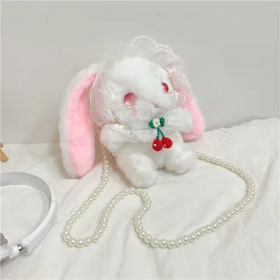 

Сумка с жемчужинами в форме кролика, милая мягкая сумка для кукол lolita joker jk