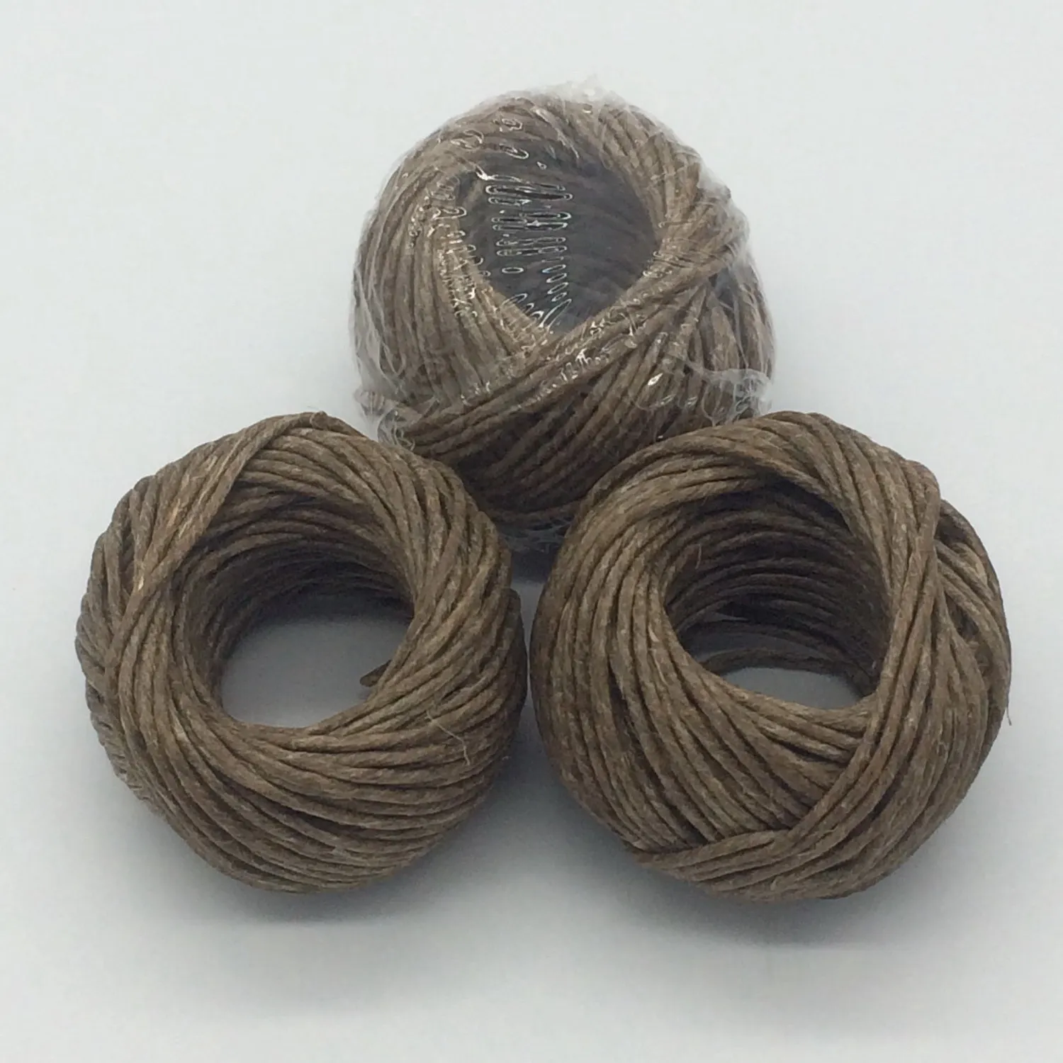 3pcs/lot beeswax organic hemp wicks 2mm 50feet , dark color natural hemp twine used in candle, smoking
