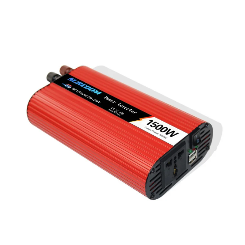 1500 Вт двойной USB DC 12 V/24 V к AC 120 V/220 преобразователь мощности автомобильный инвертор