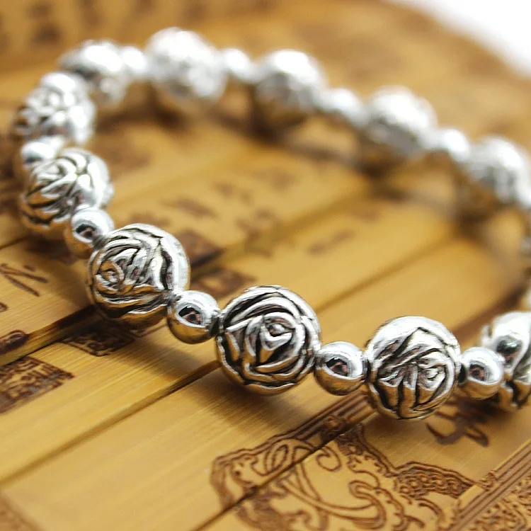 

Retro Thai Silver Colour Buddha Sakyamuni Bangle Bracelet Religious Church Bangle Bracelet Creative Smiley Face Jewelry Gifts