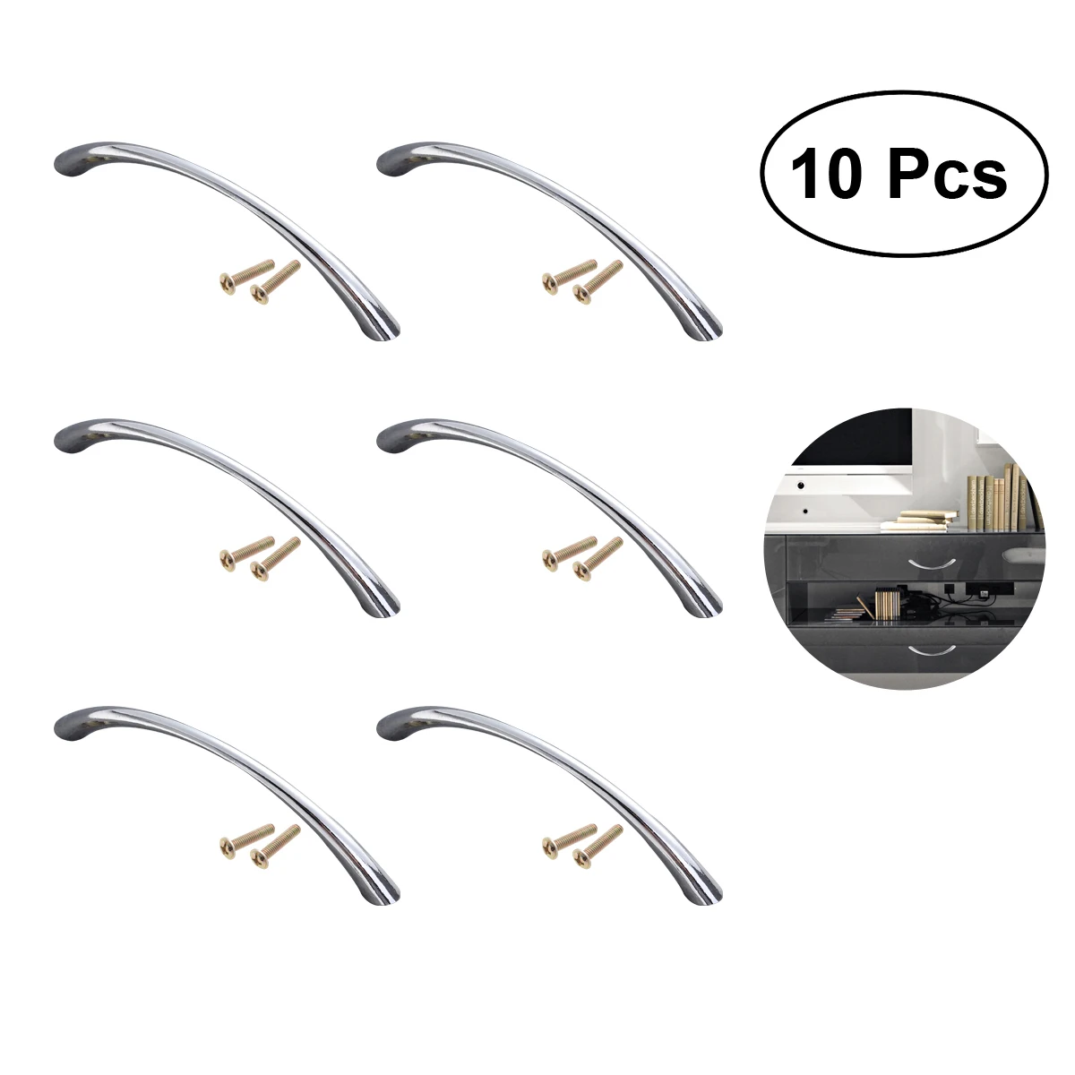 10 шт ручки для шкафа прочные дугообразные двери и ящика мебельный ящик|Ручки