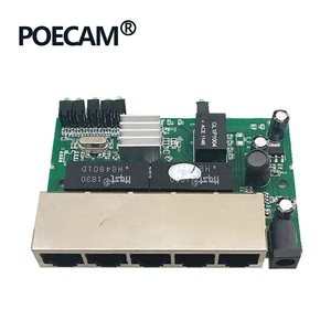 Модуль PCBA 5 портов 101001000 Мбитс, гигабитные сетевые переключатели, фабричная поставка OEMODM, американская и европейская вилка, упаковка для ноутбука