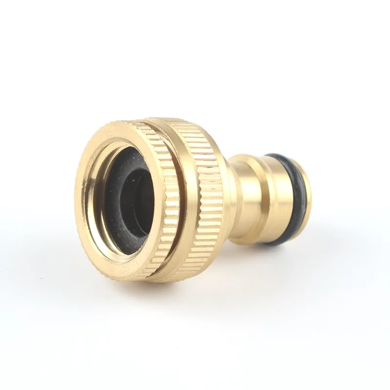 1pc Brass 1/2" To 3/4" Female Thread Quick Connectors Washing Machine Car Wash Faucet Tap Joints Garden Irrigation Hose Adapter | Дом и