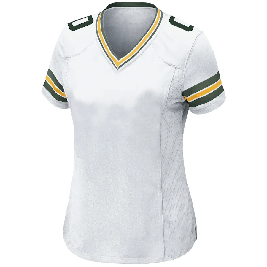 

2021 Packers Women's Rugby Jersey Davante Adams Aaron Rodgers Brett Jones Jace Sternberger Green Bay American Football T-Shirt