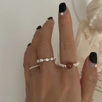 u magical charming multiple simulation pearl ring for women temperament beaded circle gold index finger ring jewelry accessories