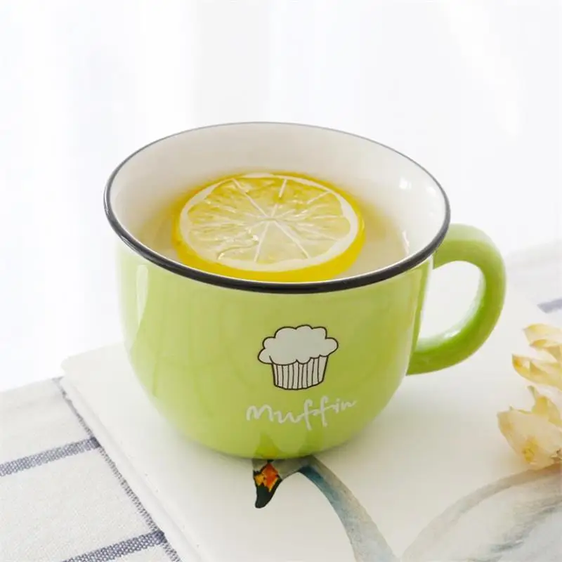 Креативная мультяшная керамическая кружка для кофе чая молока стакана с ручкой