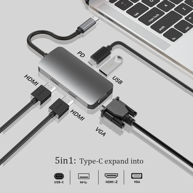 тип c док станция для mst с двумя э