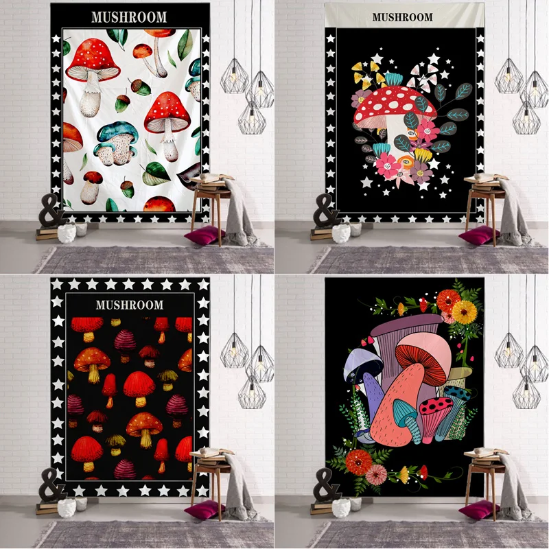 

3d Print Trippy Mushroom Tapestry Hippie Colorful Art Tapiz Wall Hanging Tapestries bedroom decor 150*100CM/150*130cm/200*150cm