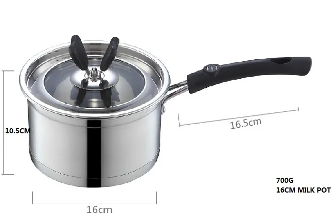 

saucepan 1500ml 16cm milk pan inox cooking utensil cookware