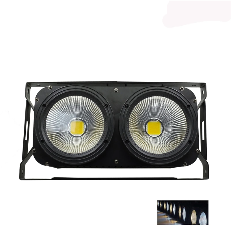 

Hot sell LED COB 2 eyes 2x100W Blinder Lighting DMX Stage Lighting Effect DMX Controller Club Show Night DJ Disco