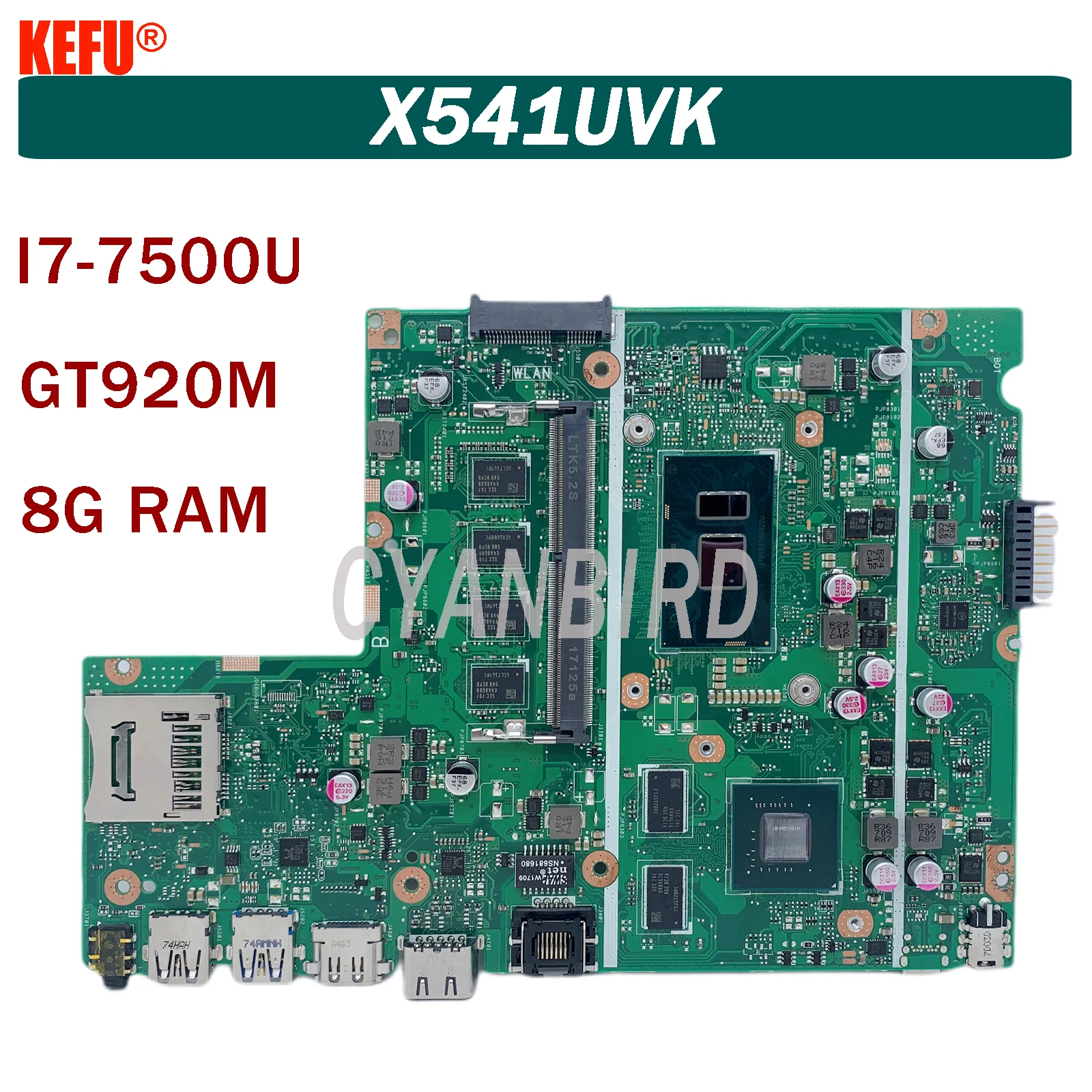 

Материнская плата X541UVK для ноутбука ASUS X541UV X541UVK A541U X541UJ F541U X541U K541U R541U