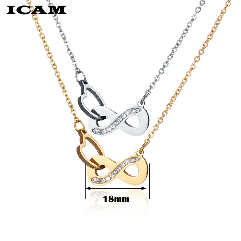 ICAM золотистое искусство милое сердце цирконий символ обещания Подвеска для