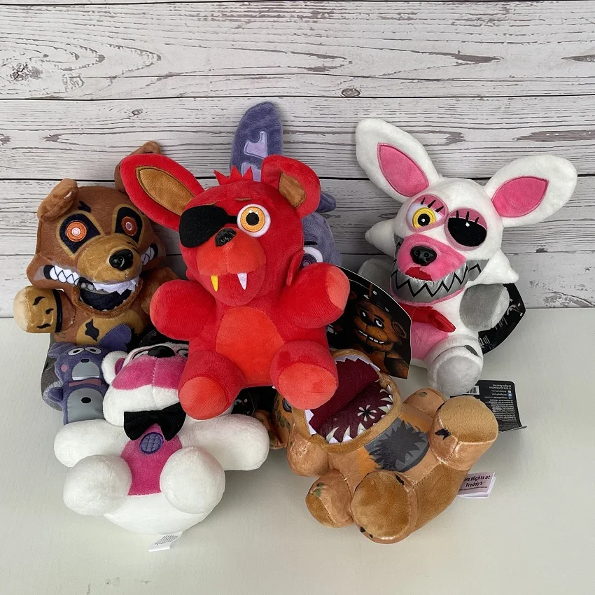 

New FNAF Nightmare Freddy Bear Foxy Springtrap Bonnie Plush Toys Five Nights at Freddy's Toy Soft Stuffed Animal Dolls