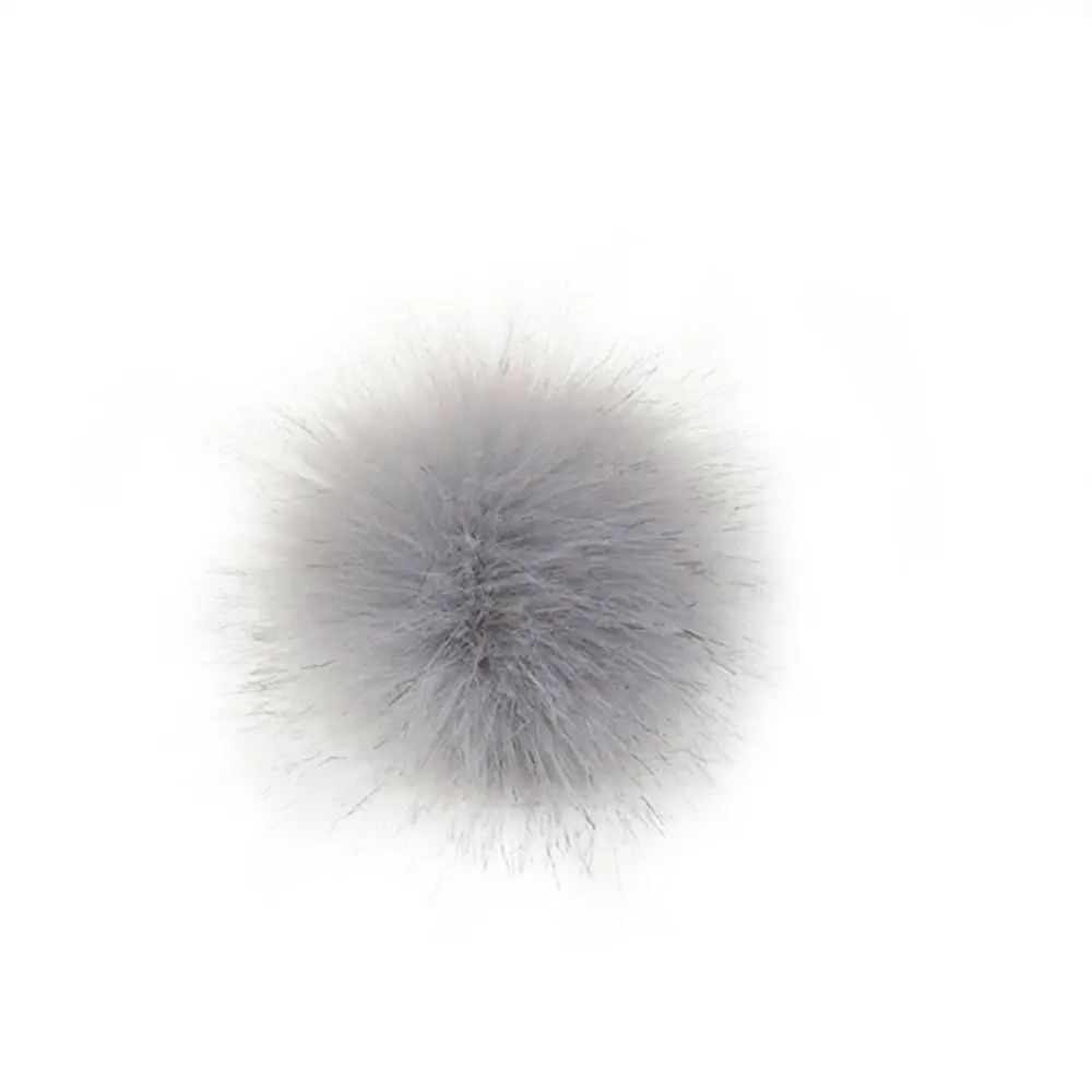 Light Grey-8cm Цветной 8/10 см большой помпон из натурального искусственного меха лисы меховой помпон для женщин шапка Меховые помпоны для шапок шапка s для вязаной шапки - Цвет: Light Grey-8cm