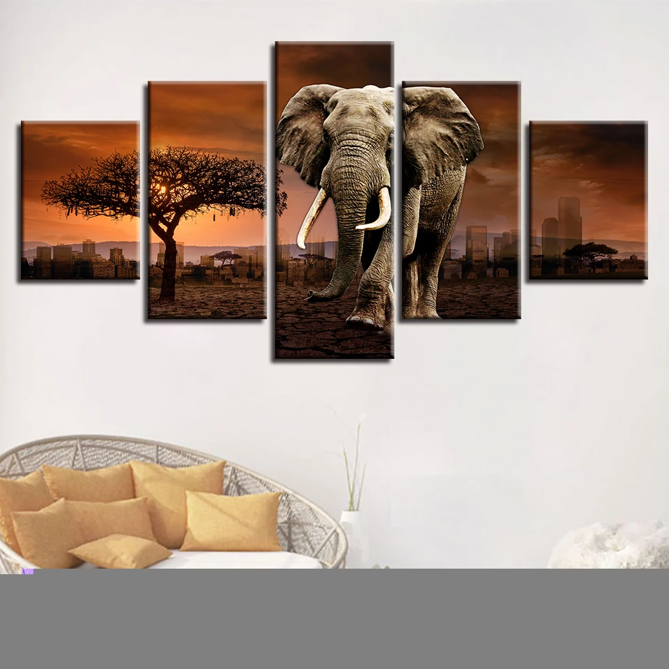 

5 Pieces 5 d diamond painting Sunrise Seaview Paintings full round diamond embroidery Multi Panel scenery home decor,