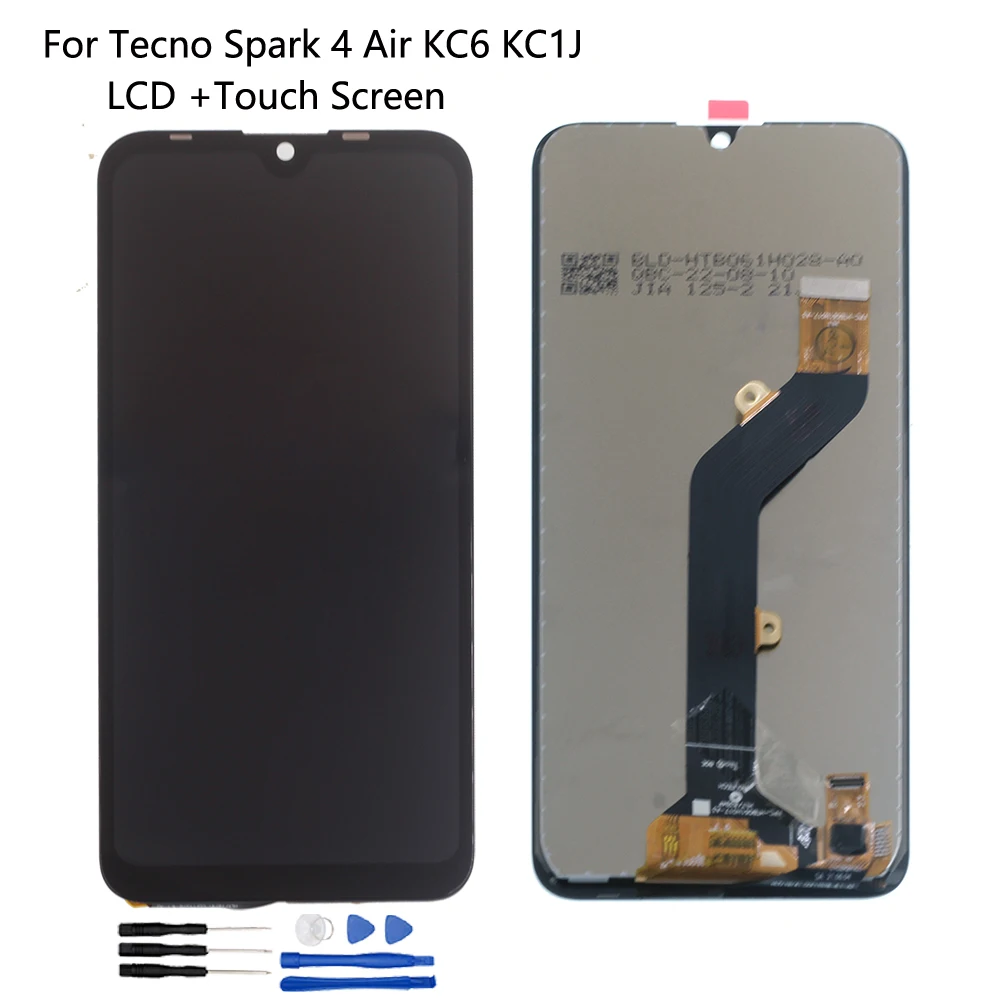 

Original For Tecno Spark 4 Air Display KC6 KC1J LCD Touch Screen Digitizer Assembly For Tecno Spark4 Air LCD Display Phone Parts