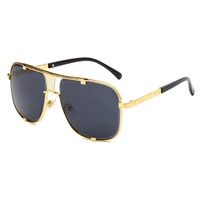 2020 fashion classic oversized men sunglasses luxury brand design women sun glasses male square retro metal frame goggle uv400