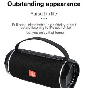 40W portable bluetooth speakers TWS outdoor stereo subwoofer bass wireless mini column speaker with USB TF FM radio AUX MP3