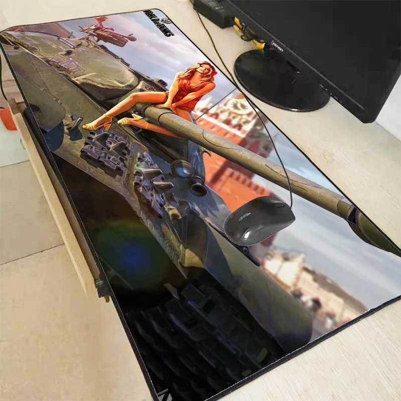 Большой резиновый коврик для клавиатуры Mairuige World of Tanks 70x3 0/80x30 см игровой мыши с