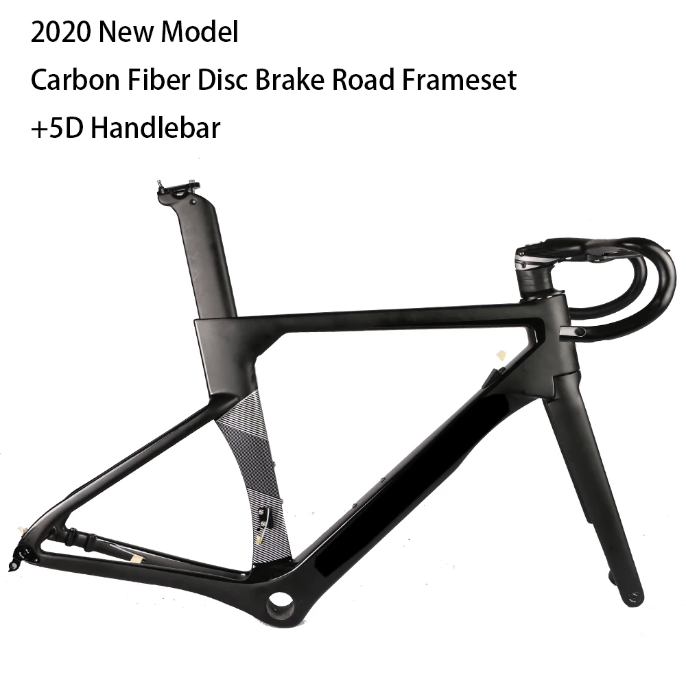 

2020 Model AEROSIX Carbon Disc Road Frame disc brake bicycle frame fork seatpost with 5D carbon handlebar