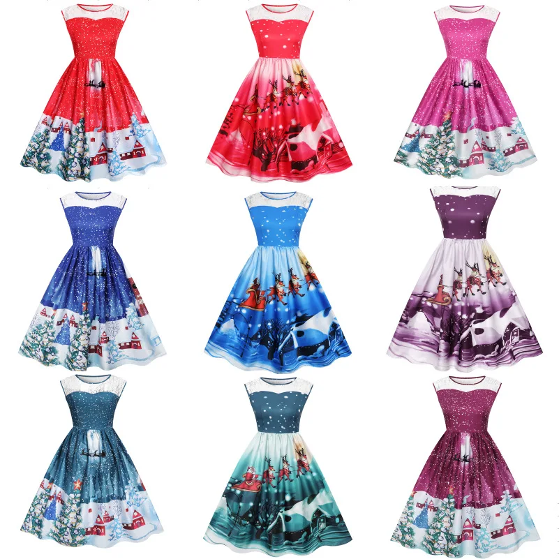 13-20Y teenagers Girls Dress Wedding Princess Christmas Dresses for girl Party Costume Kids santa Printin Lace | Детская одежда и