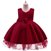 child girl dress princess dress baby hundredth birthday dress girl dresslace fold bow summer fashion long skirt for girls 2021
