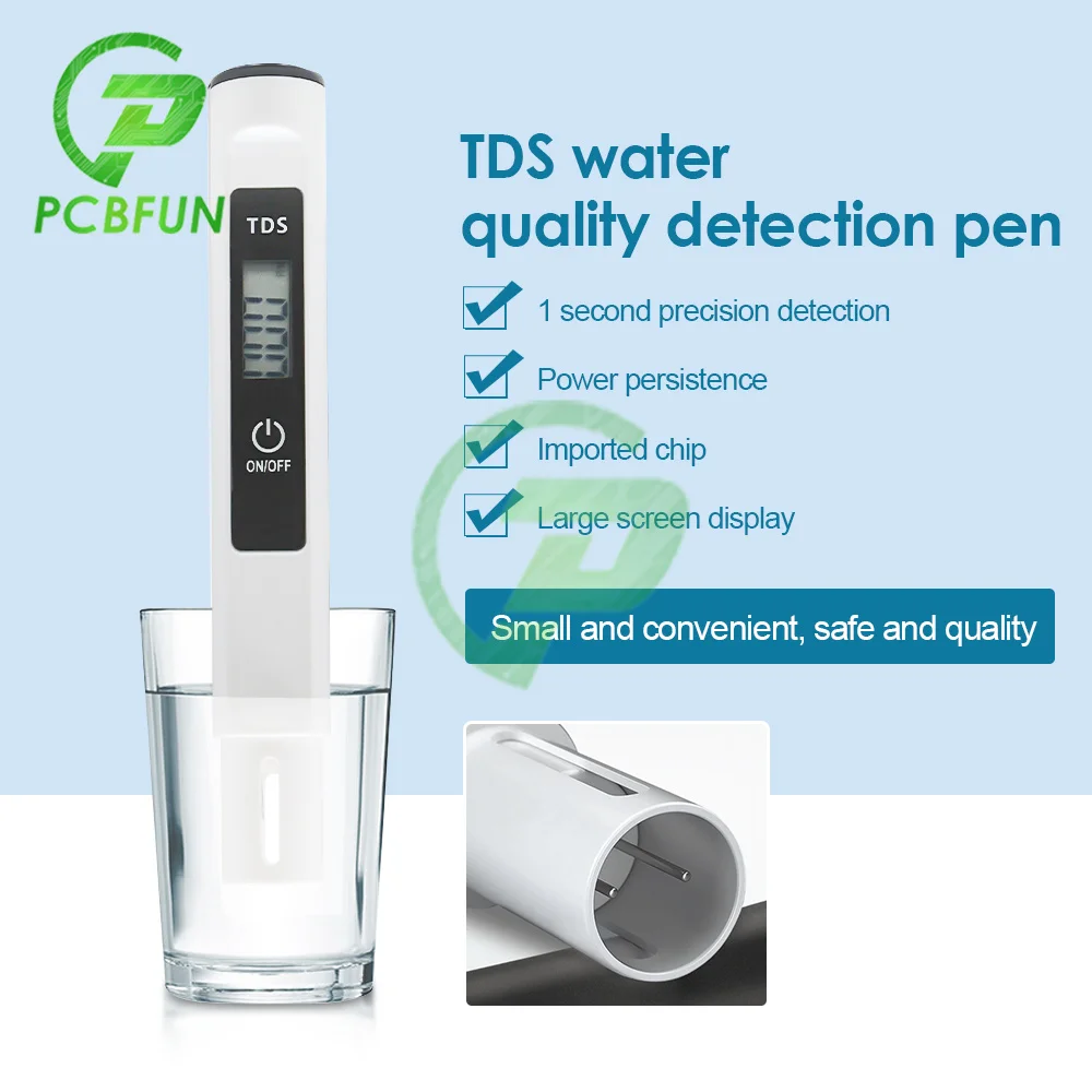 

TDS Meter Water Quality Tester Automatic Calibration TDS Tester for Water Purity Test Swimming Pool Measure 0-9990PPM